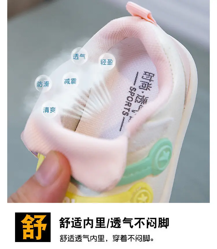 Baby Shoes Autumn New Style Breathable Boys' Indoor Soft Sole Non-slip Baby Toddler Shoes Girls' Single-layer Shoes sneaker — feature 4
