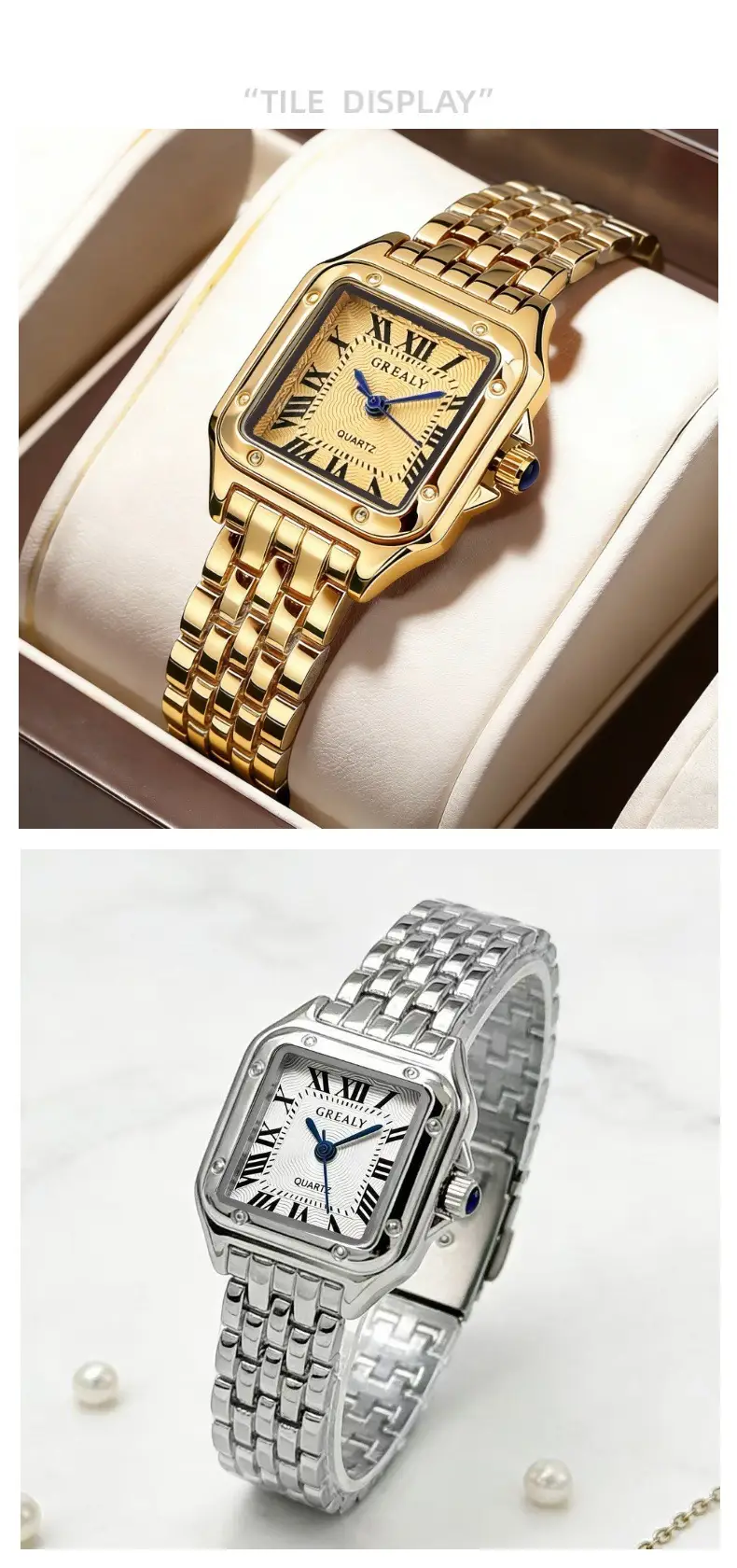 Cross-Border Hot-Selling Waterproof Women's Watches, Fashionable Quartz Watches, Square Watches, Customized New Watches, Women's Watches Wholesale — feature 18