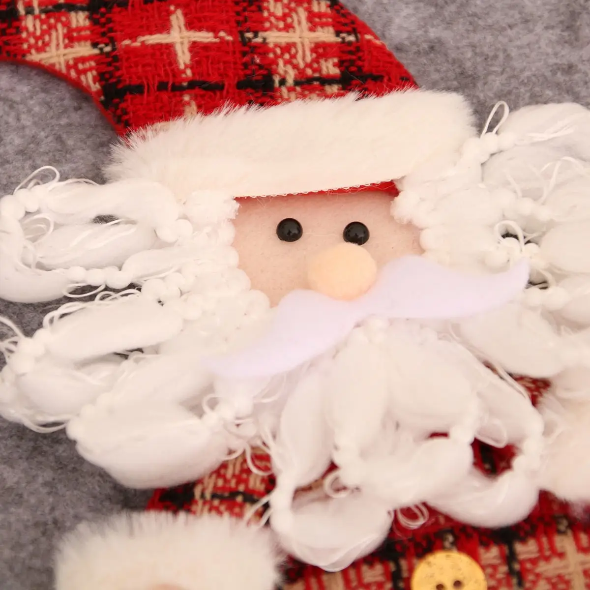 Red Plaid Christmas Socks for Kids Doll Gift Bag — feature 10