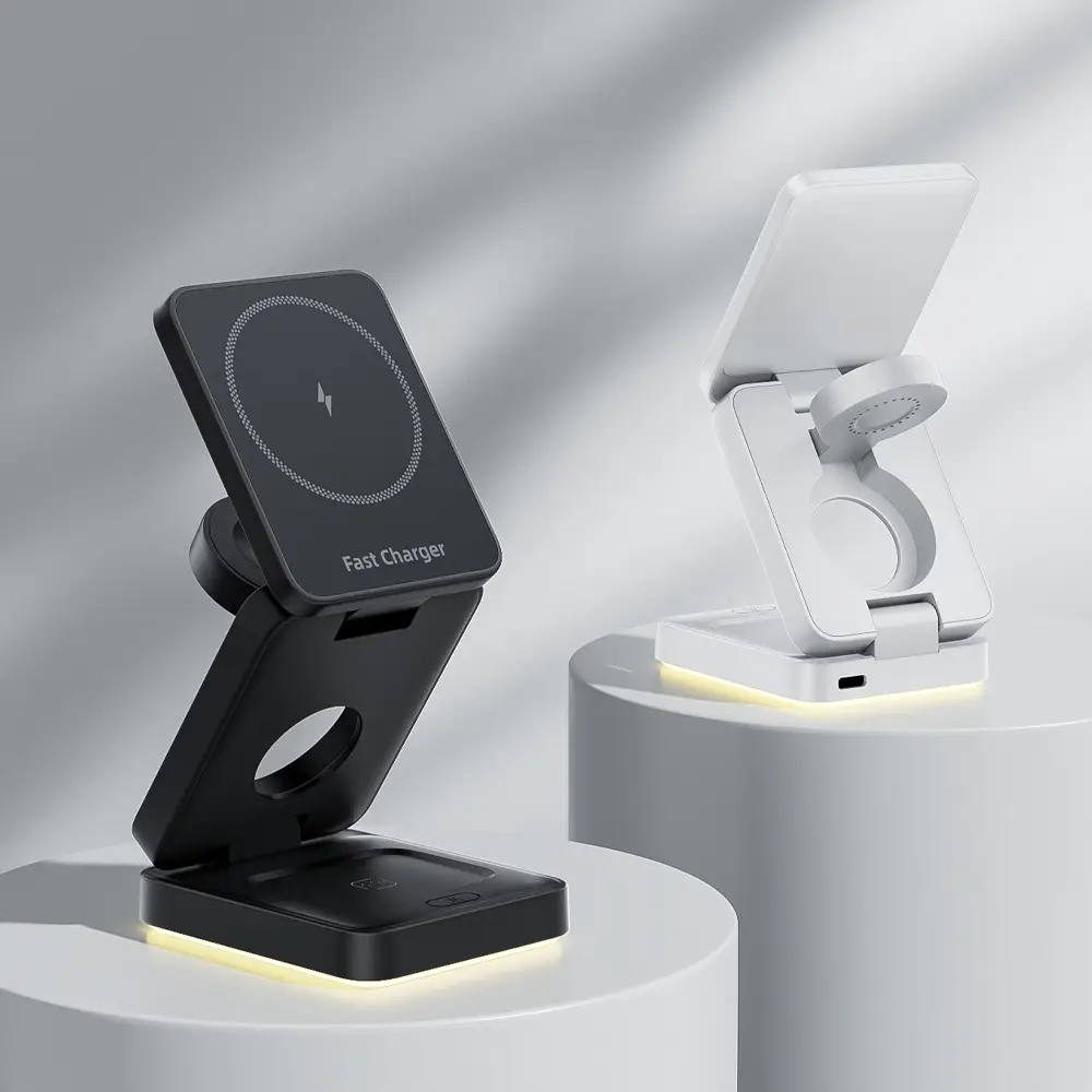 Three-In-One Wireless Charger with Light for Apple Phones & Watches - Image 4
