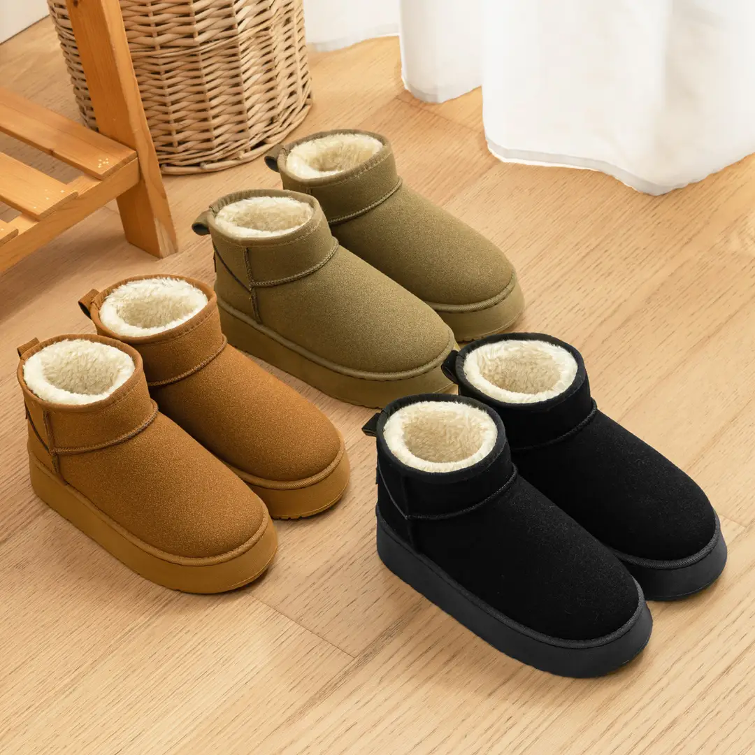 Women's Snow Boots with Added Fleece and Thickened Lining, Waterproof, Windproof, and Non-Slip, Suitable for Northeastern Conditions, Women's Cotton Snow Boots, Waterproof and Non-Slip - Image 5