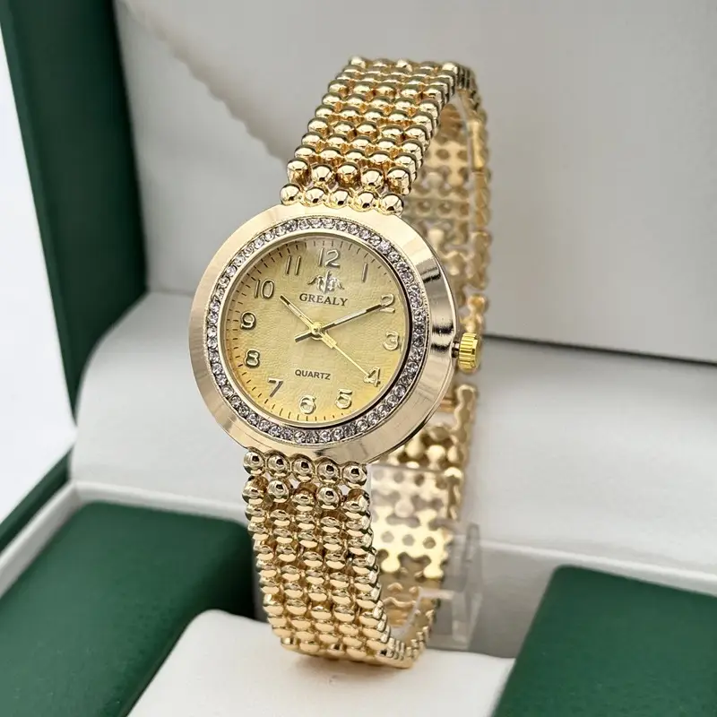 Korean Style Quartz Women's Watch with Crystal Band - Image 6