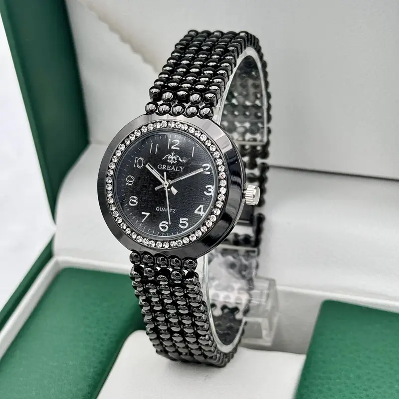 Korean Style Quartz Women's Watch with Crystal Band - Image 7