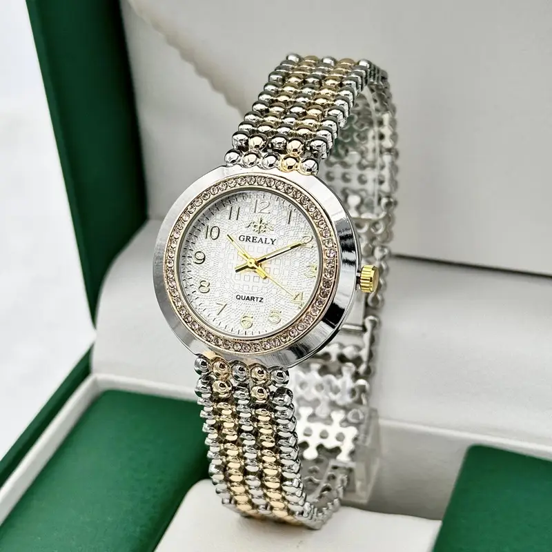 Korean Style Quartz Women's Watch with Crystal Band - Image 8