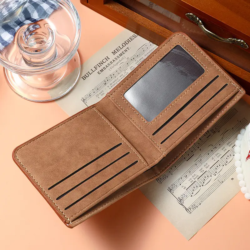 Japanese MUJ Card Holder Wallet Integrated Men's Ultra-thin Short Wallet Soft Wallet Multi-card Wallet