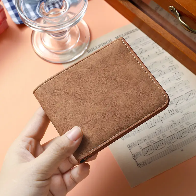 Japanese MUJ Card Holder Wallet Integrated Men's Ultra-thin Short Wallet Soft Wallet Multi-card Wallet