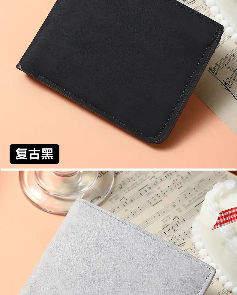 Japanese MUJ Card Holder Wallet Integrated Men's Ultra-thin Short Wallet Soft Wallet Multi-card Wallet — feature 7