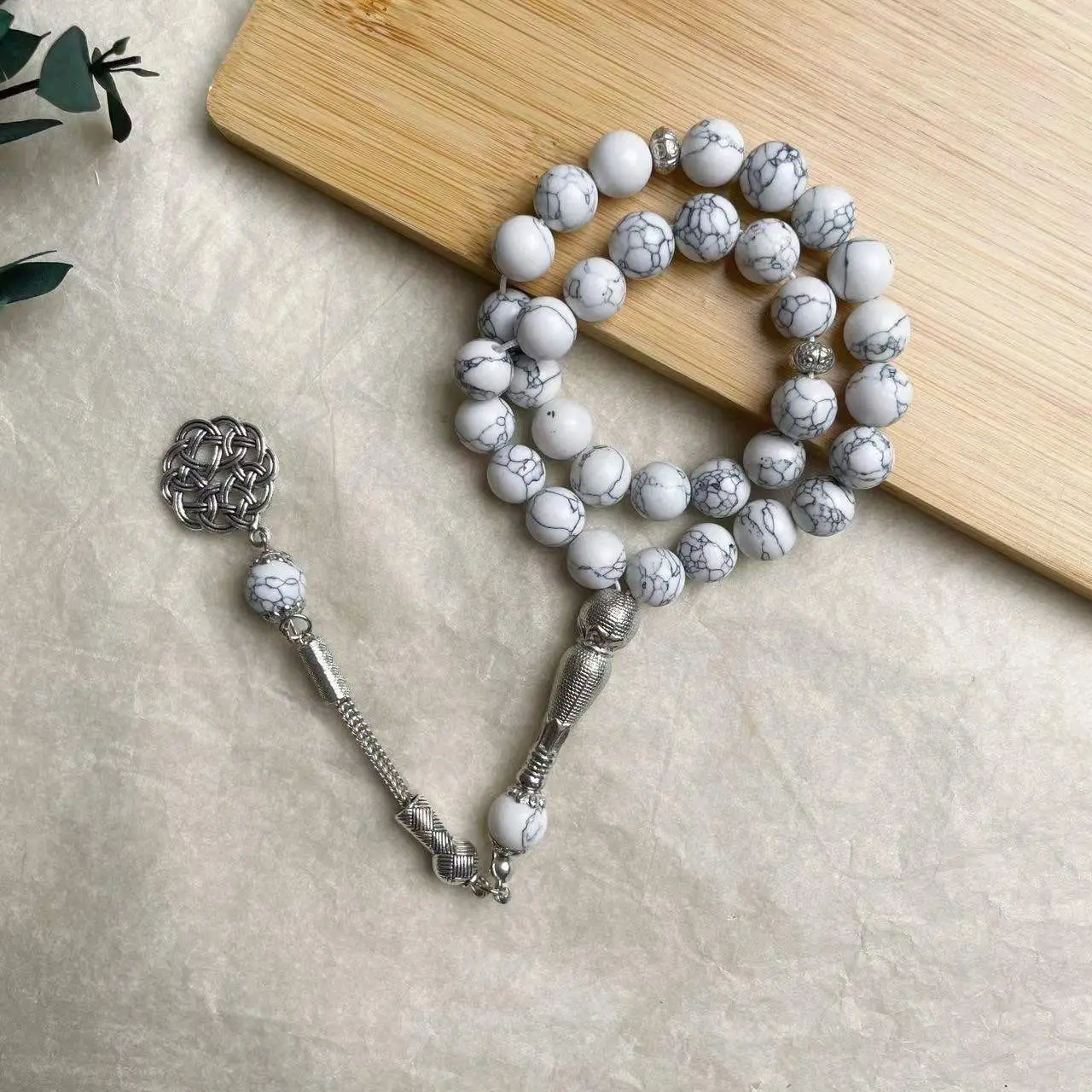 Turquoise Muslim Rosary Beads 10mm Tasbih Set - Image 3