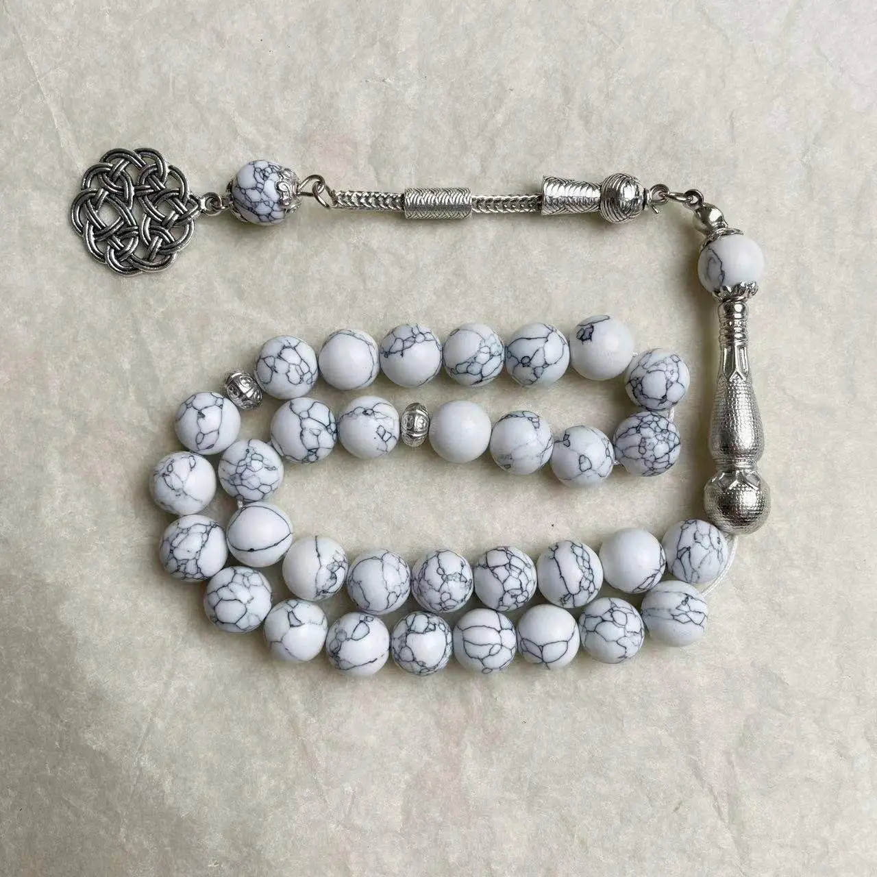 Turquoise Muslim Rosary Beads 10mm Tasbih Set - Image 4