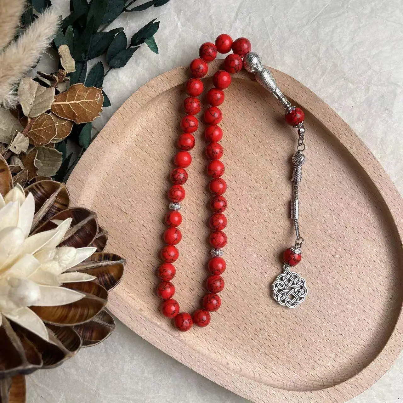 Turquoise Muslim Rosary Beads 10mm Tasbih Set — feature 5