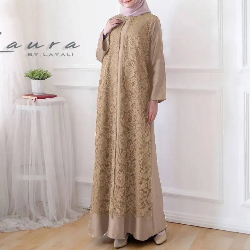 2024 New Cross-Border Women's Fashion Foreign Trade Long Robe Pullover Dress
