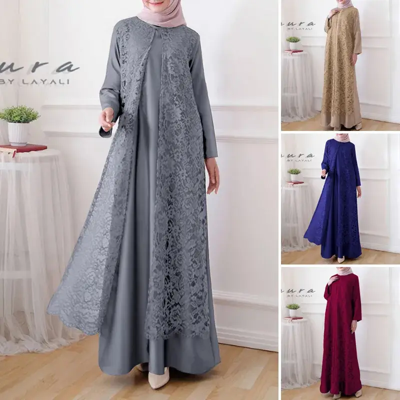 2024 New Cross-Border Women's Fashion Foreign Trade Long Robe Pullover Dress — feature 2