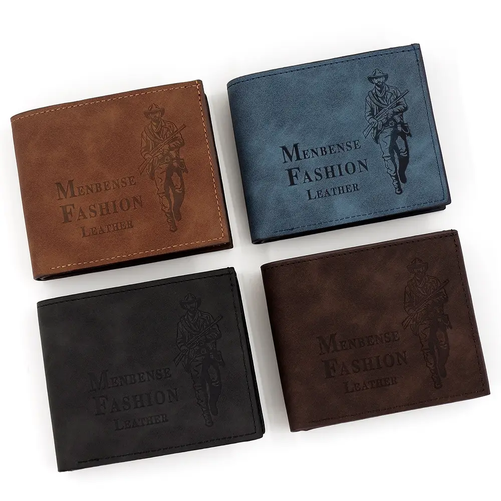 Men's Hunter Embossed Leather Wallet Brown - Image 10