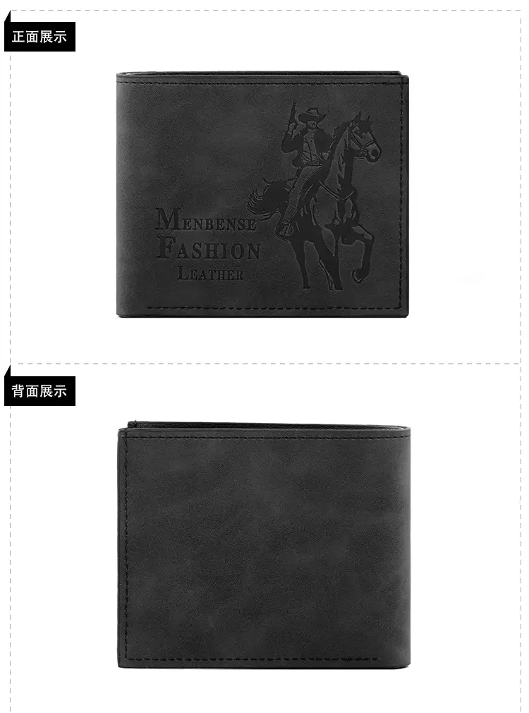 Men's Hunter Embossed Leather Wallet Brown — feature 10