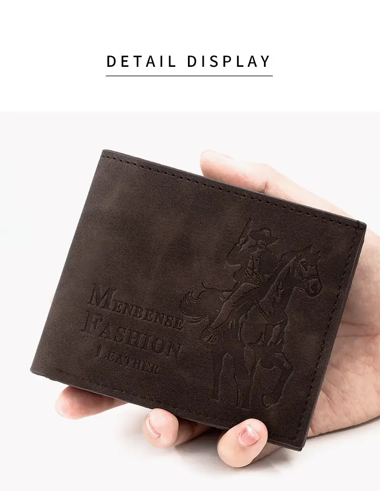 Men's Hunter Embossed Leather Wallet Brown — feature 15