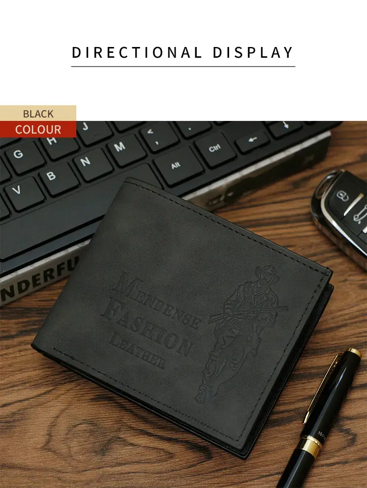 Men's Hunter Embossed Leather Wallet Brown — feature 19