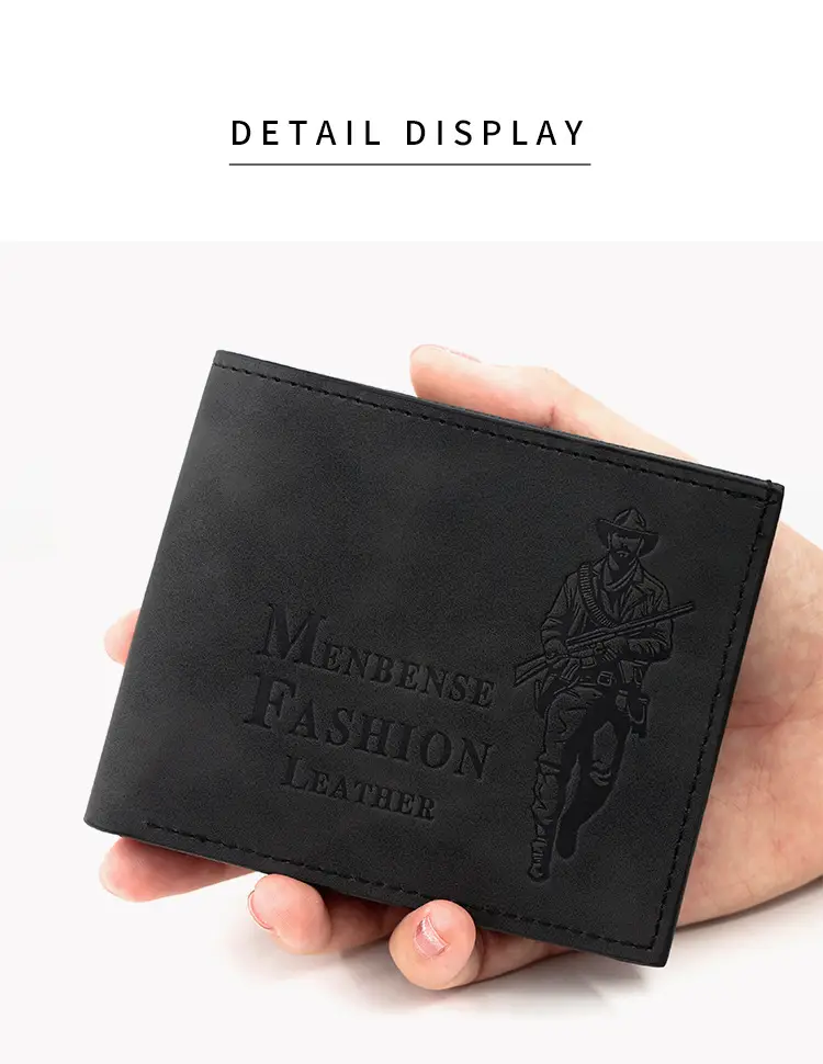 Men's Hunter Embossed Leather Wallet Brown — feature 24