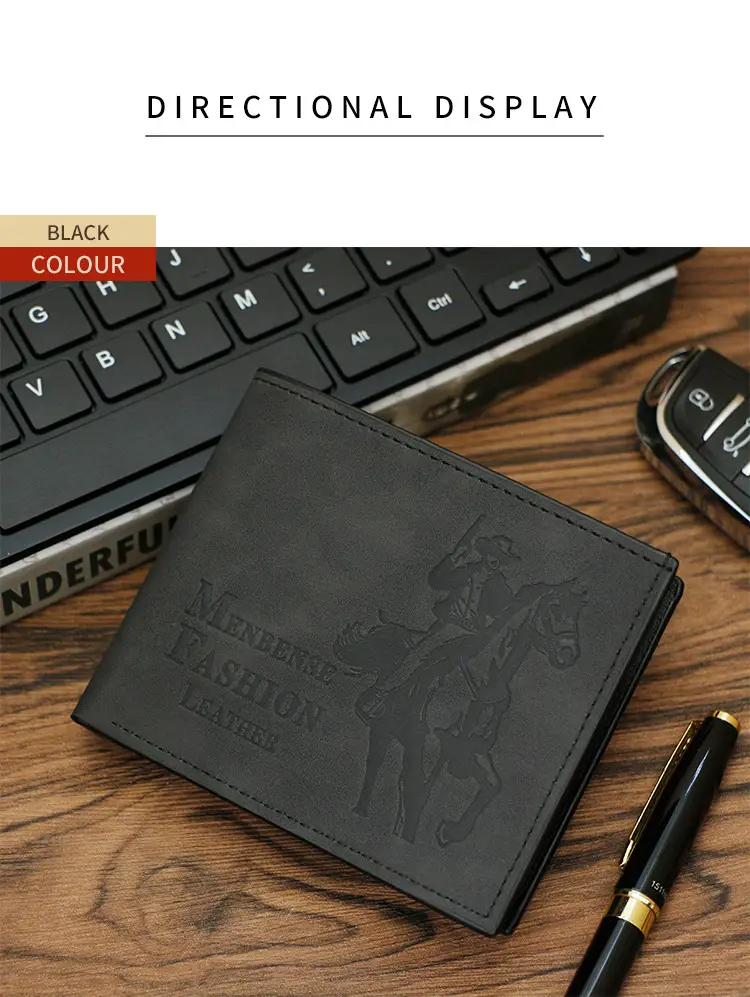 Men's Hunter Embossed Leather Wallet Brown — feature 9