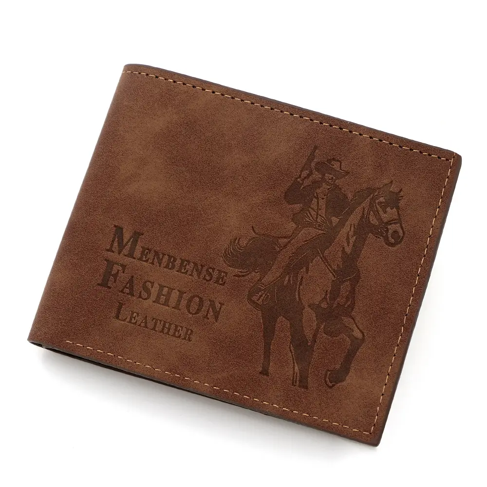 Men's Hunter Embossed Leather Wallet Brown - Image 2