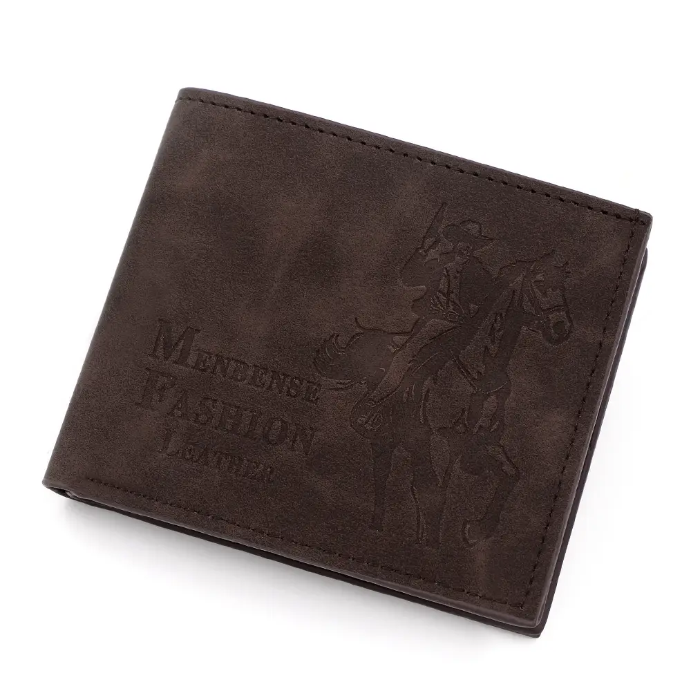 Men's Hunter Embossed Leather Wallet Brown - Image 3