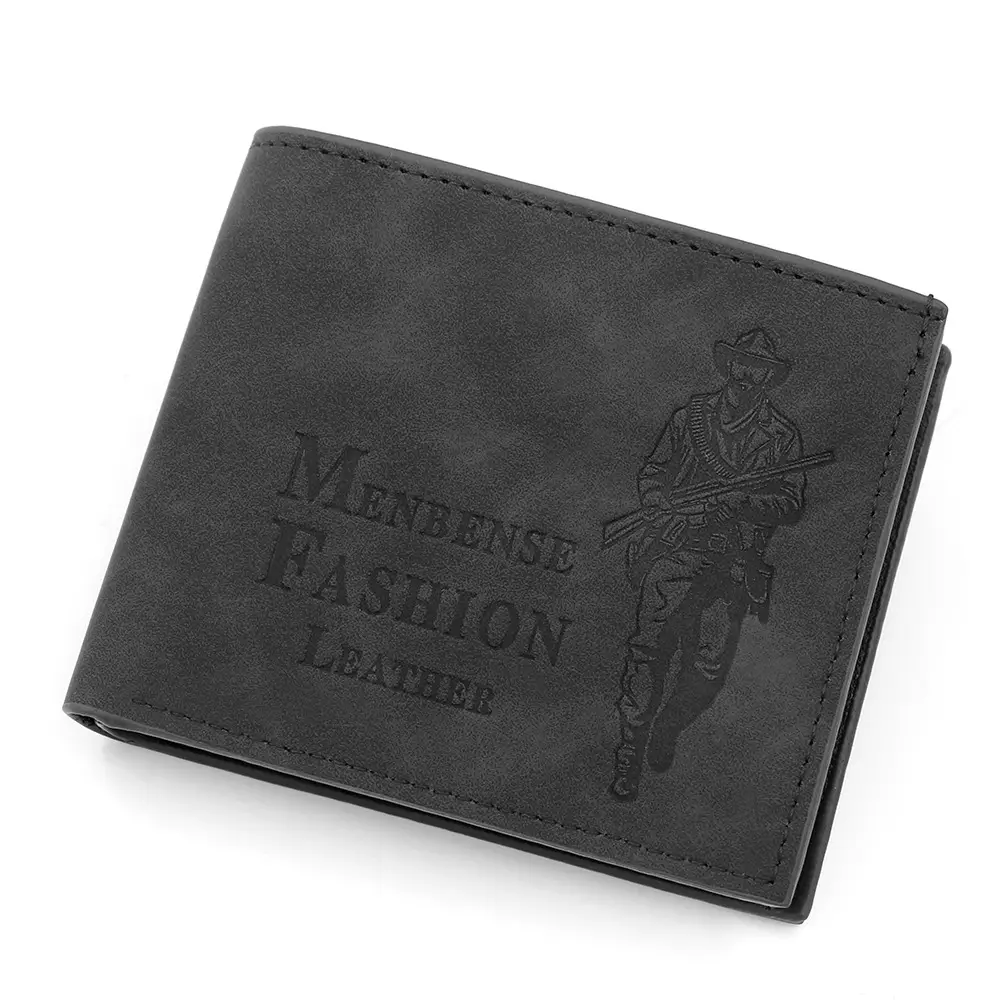 Men's Hunter Embossed Leather Wallet Brown - Image 5