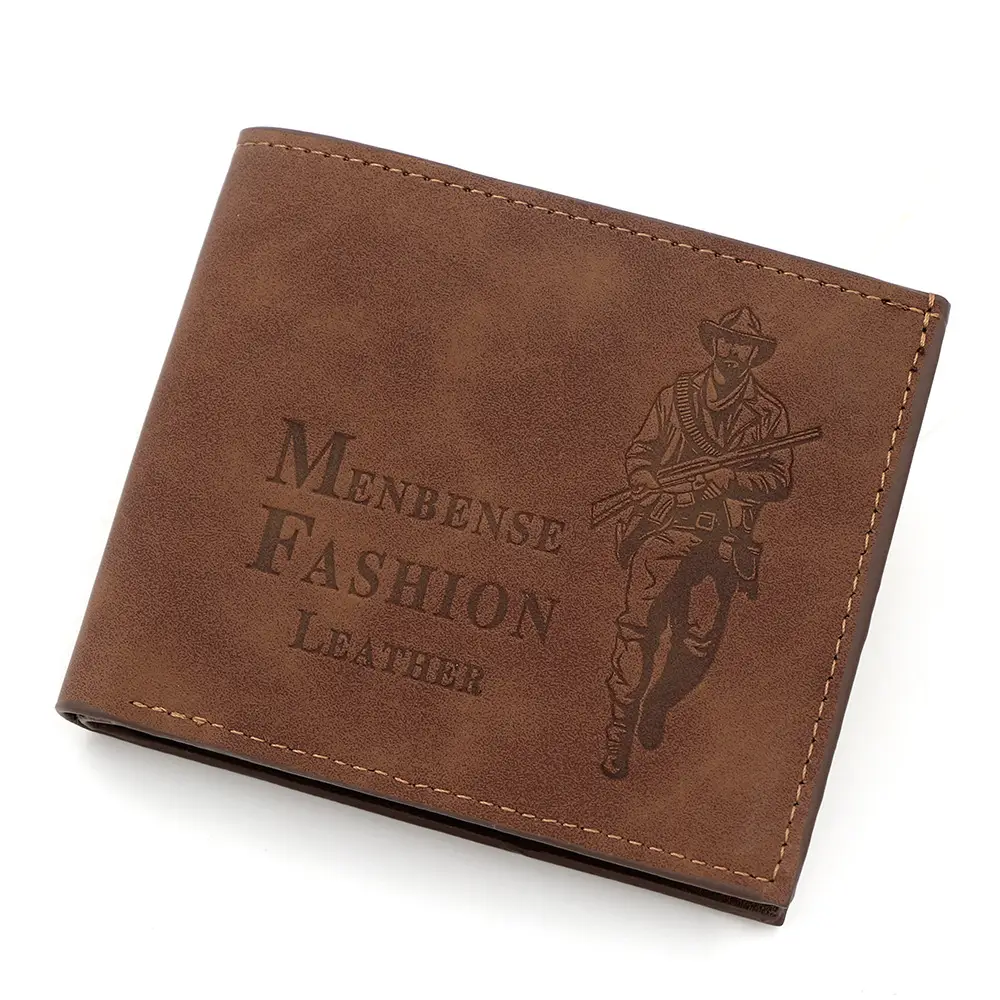Men's Hunter Embossed Leather Wallet Brown - Image 6