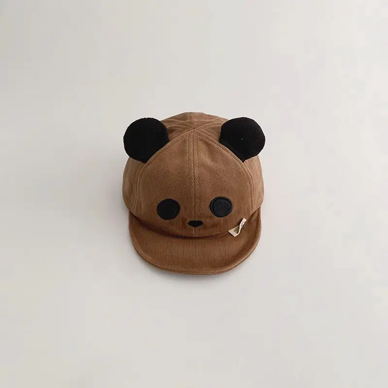 Cute Bear Ears Baby Cap Brown Warm Soft