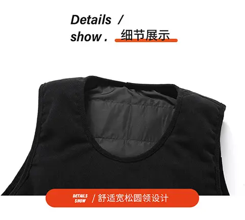 Adjustable Velcro Safety Heating Vest 11 Zone Constant Temp — feature 20