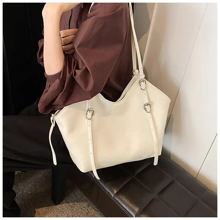 Women's Vintage Brown Tote Bag Large Capacity Crossbody — feature 18