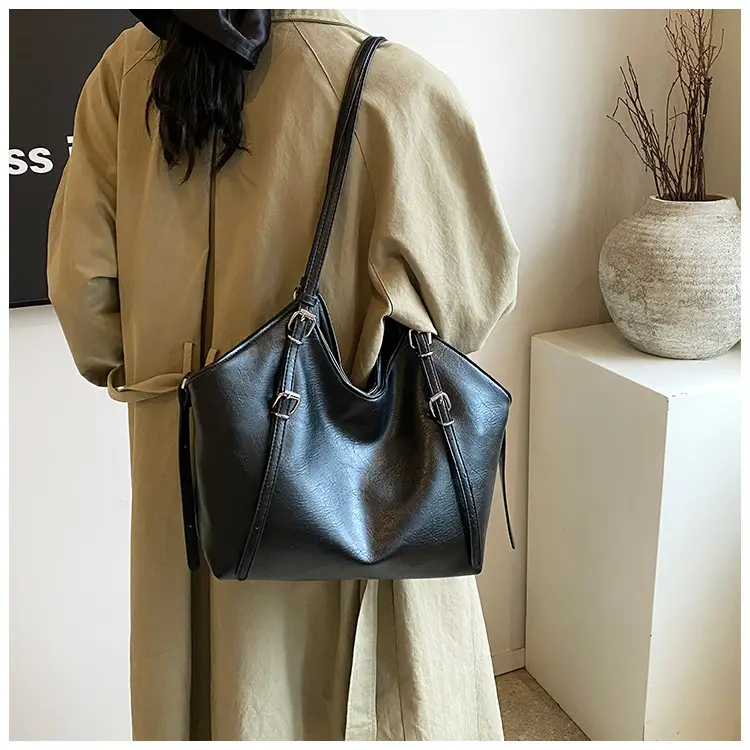 Women's Vintage Brown Tote Bag Large Capacity Crossbody — feature 24