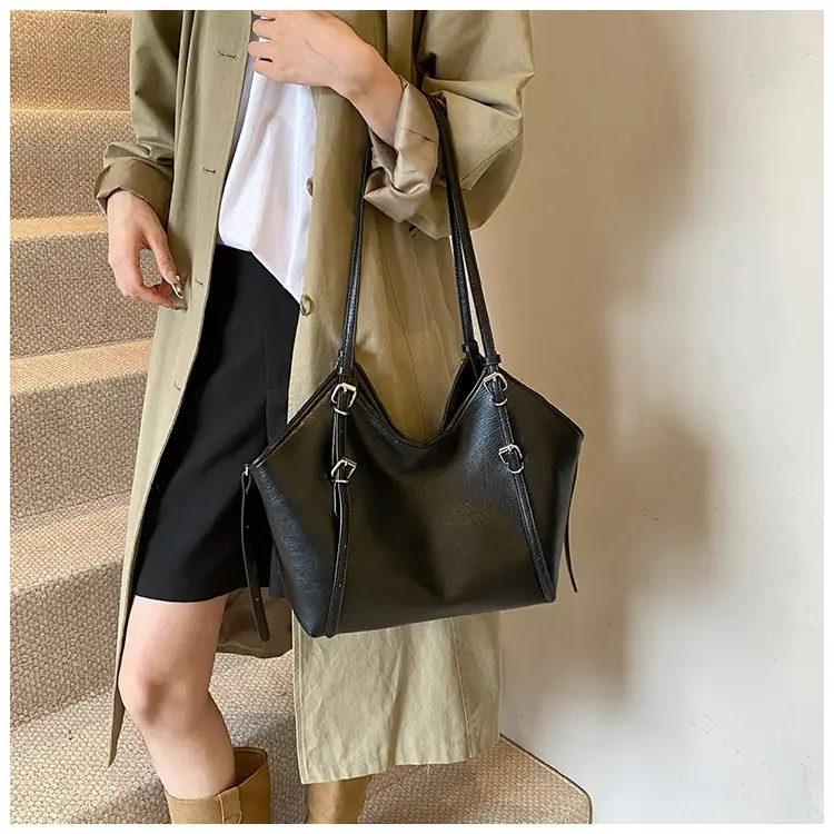 Women's Vintage Brown Tote Bag Large Capacity Crossbody — feature 27