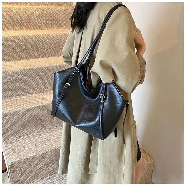 Women's Vintage Brown Tote Bag Large Capacity Crossbody — feature 28