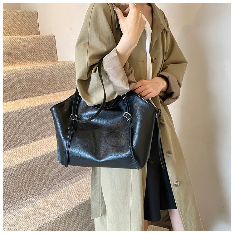 Women's Vintage Brown Tote Bag Large Capacity Crossbody — feature 29