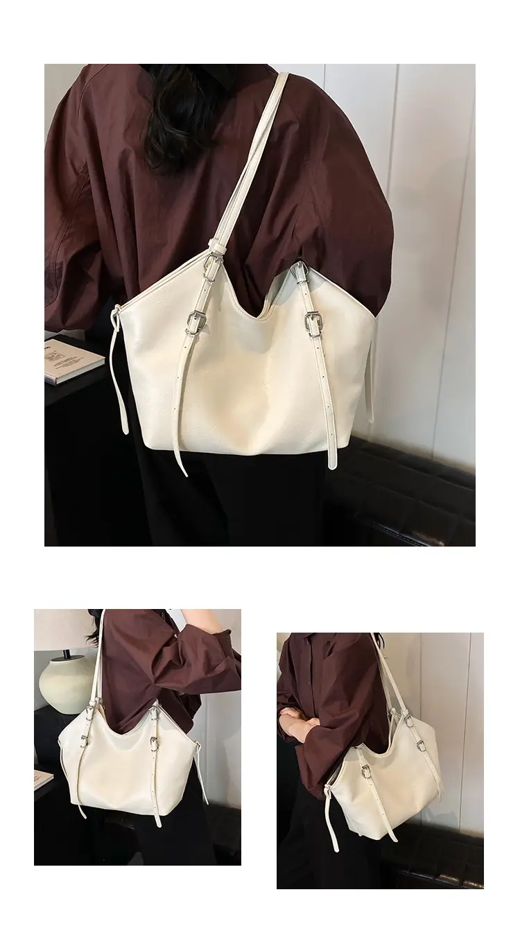 Women's Vintage Brown Tote Bag Large Capacity Crossbody — feature 8