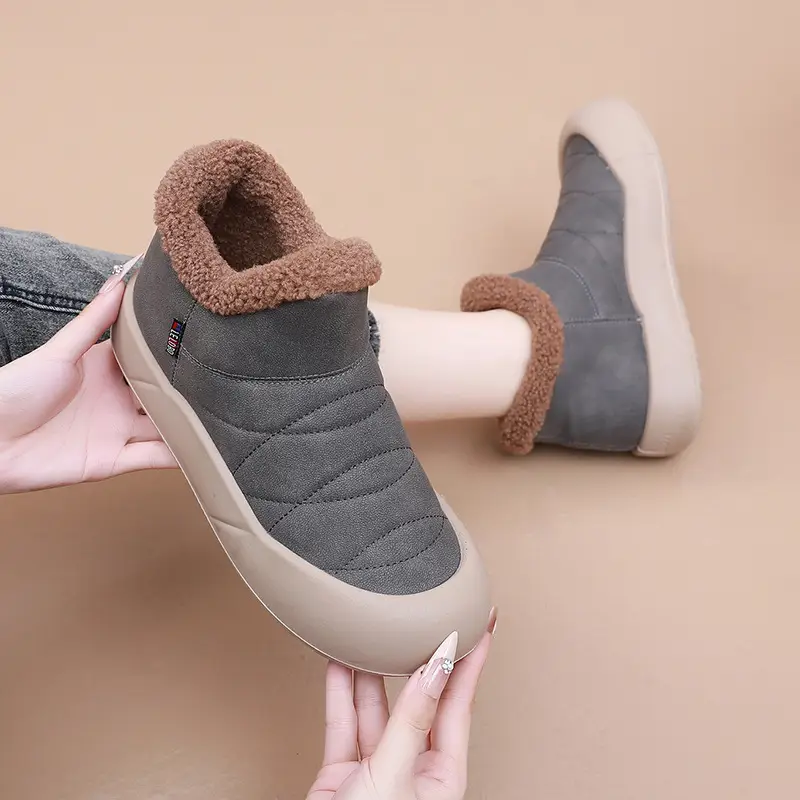 Women's 2025 Winter Slip-On Warm Boots with Plush Lining - Image 4