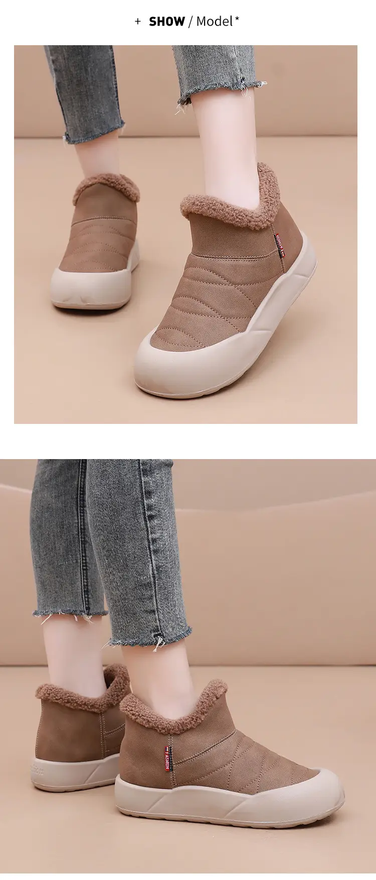 Women's 2025 Winter Slip-On Warm Boots with Plush Lining — feature 16