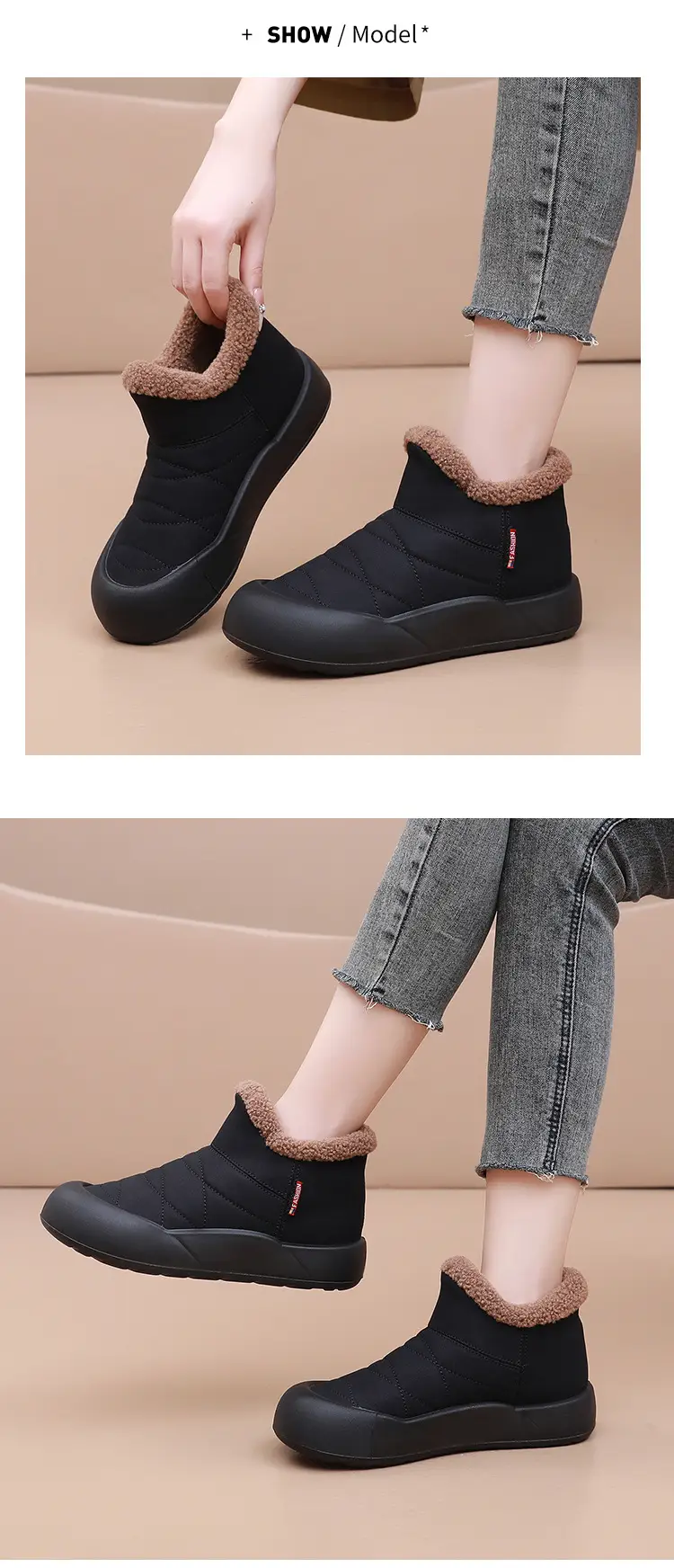 Women's 2025 Winter Slip-On Warm Boots with Plush Lining — feature 22