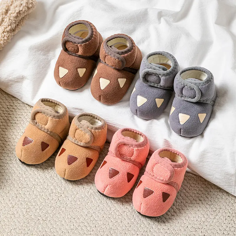 Fleece Lined Baby Socks Shoes Low to High Top Warm Cotton Autumn Winter