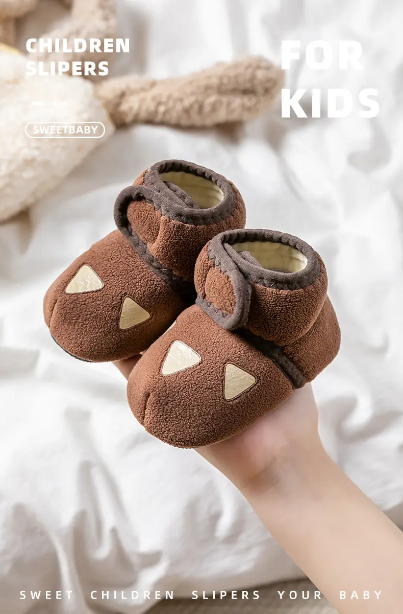 Fleece Lined Baby Socks Shoes Low to High Top Warm Cotton Autumn Winter — feature 1