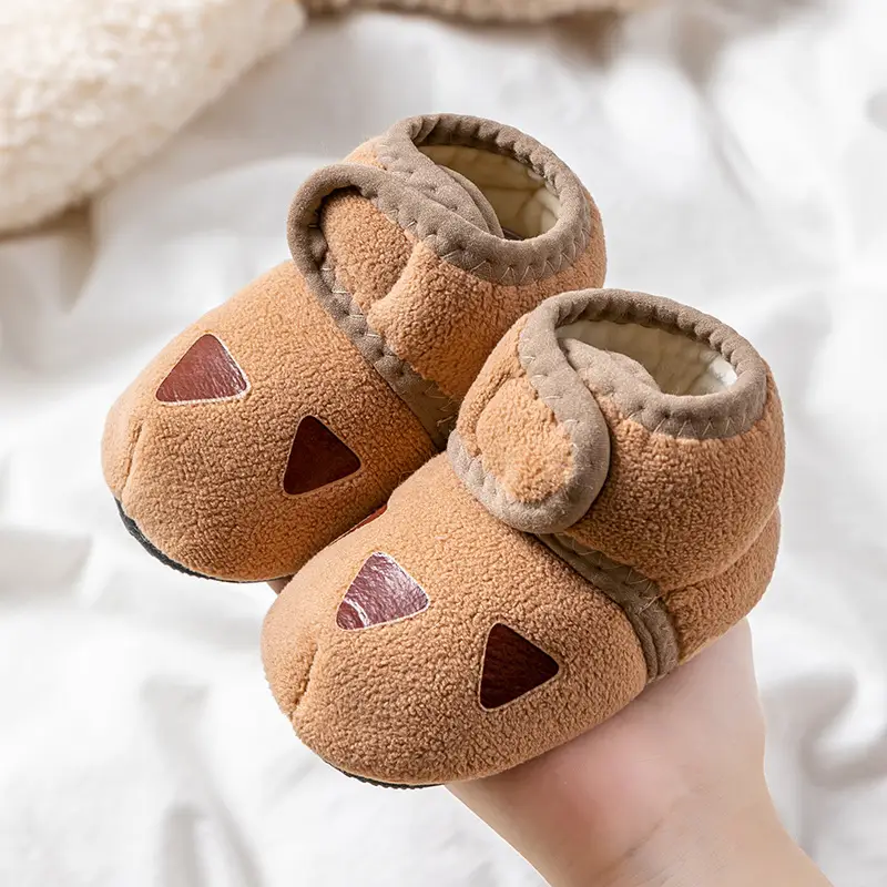 Fleece Lined Baby Socks Shoes Low to High Top Warm Cotton Autumn Winter