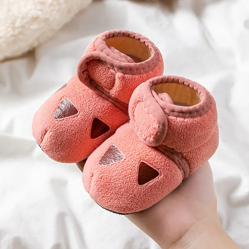 Fleece Lined Baby Socks Shoes Low to High Top Warm Cotton Autumn Winter