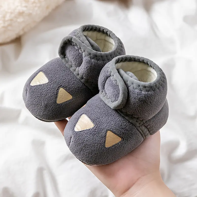 Fleece Lined Baby Socks Shoes Low to High Top Warm Cotton Autumn Winter