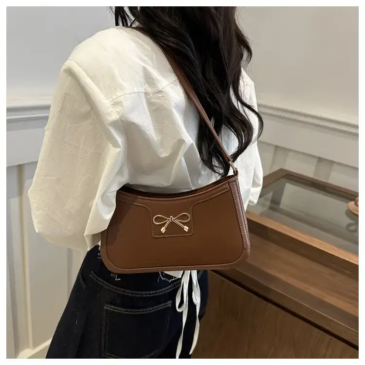 Black Bow Embroidered Shoulder Bag for Women — feature 16
