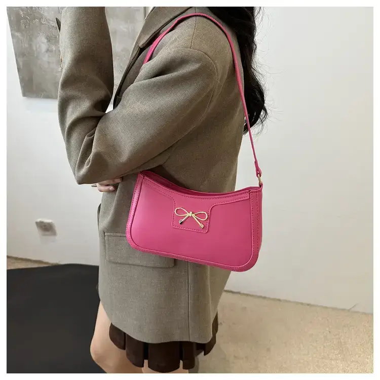 Black Bow Embroidered Shoulder Bag for Women — feature 18