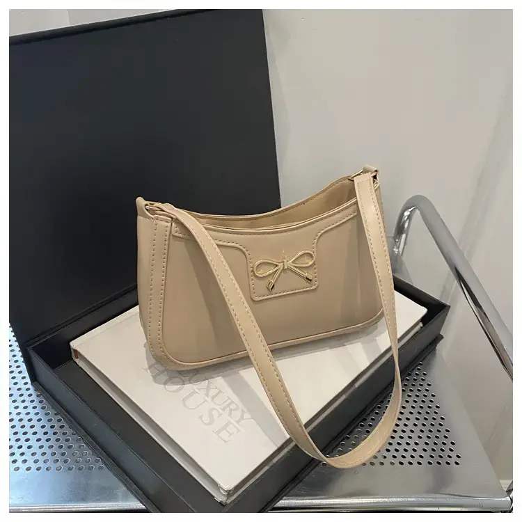 Black Bow Embroidered Shoulder Bag for Women — feature 27