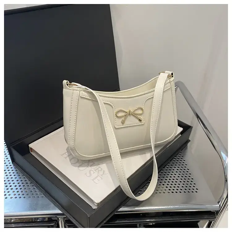 Black Bow Embroidered Shoulder Bag for Women — feature 29