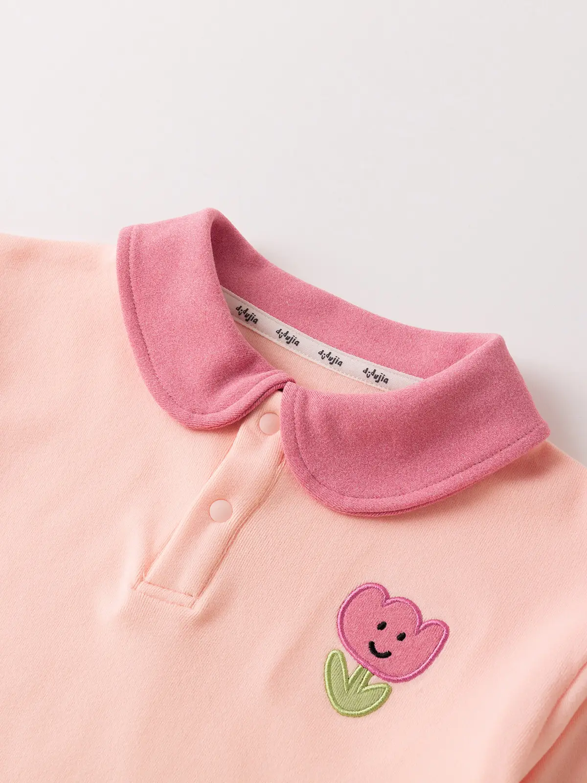 Dudu Home Kids Polo T-Shirt Striped Pink Green Spring - Image 11