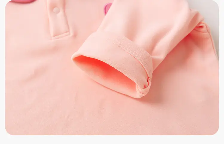 Dudu Home Kids Polo T-Shirt Striped Pink Green Spring — feature 16
