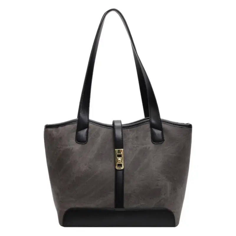 2025 Western Handheld Tote Bag Grey Black - Image 9