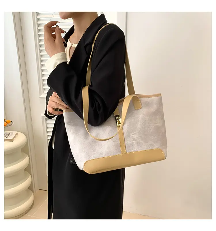 2025 Western Handheld Tote Bag Grey Black — feature 14